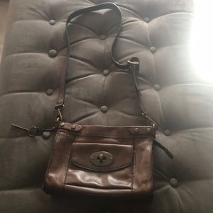 Leather fossil purse. EUC
